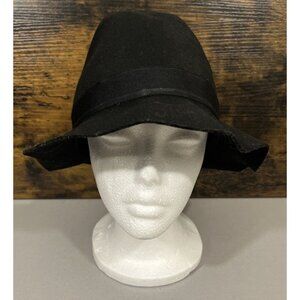 Black Cloche Bow Detail Womens Hat